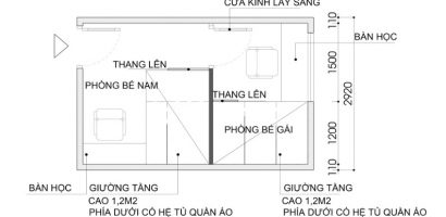 Nhà có bé trai và bé gái nên làm phòng ngủ thế nào với 15m2?