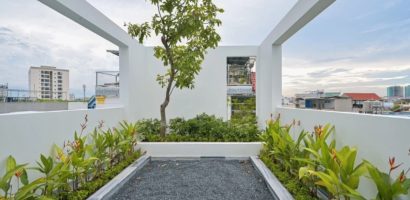 Những ý tưởng thiết kế nhà phố có đủ bể bơi và vườn cây xanh mát